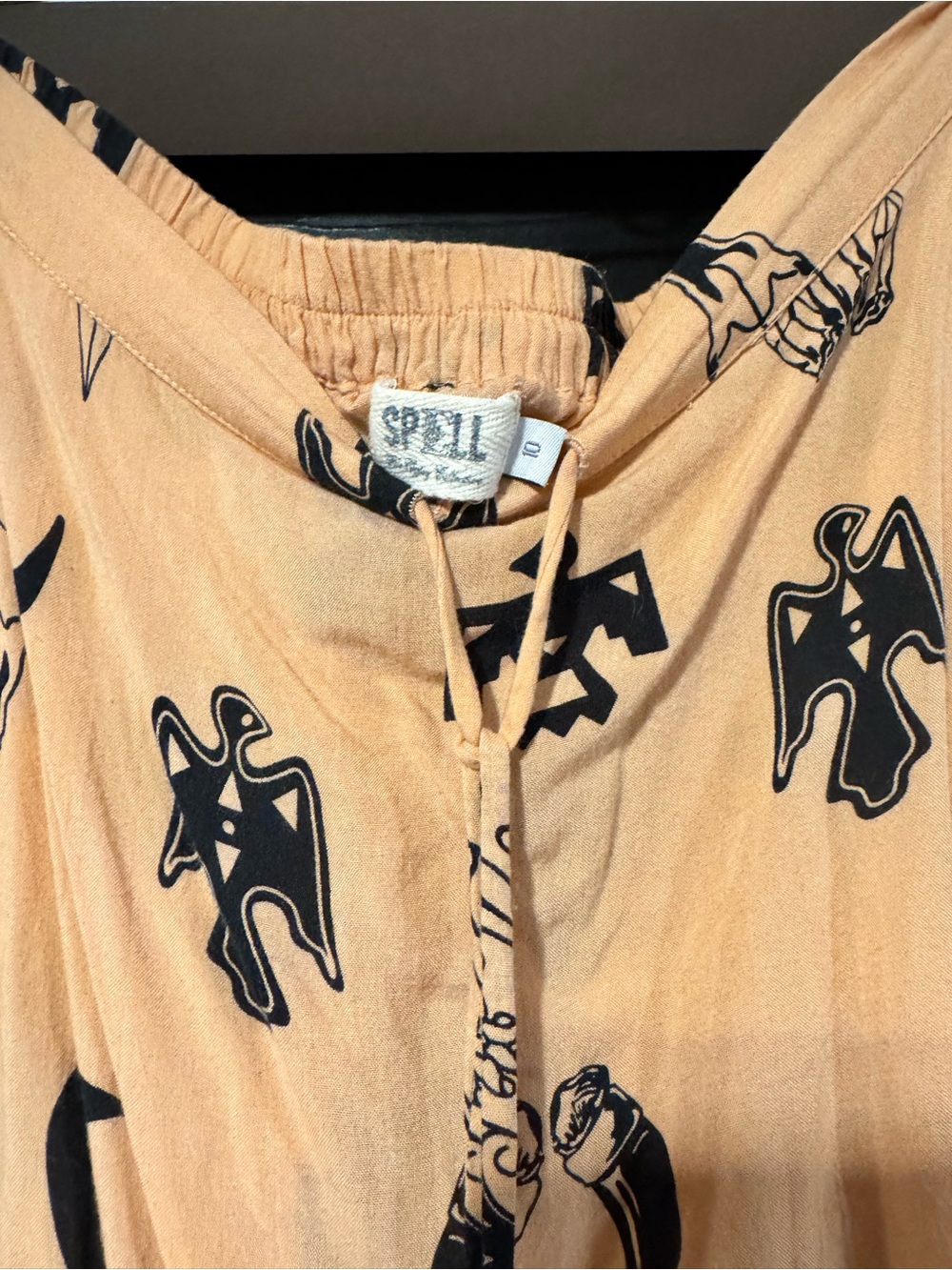 Spell tribal maxi in peach size 10 - Picture 2 of 4
